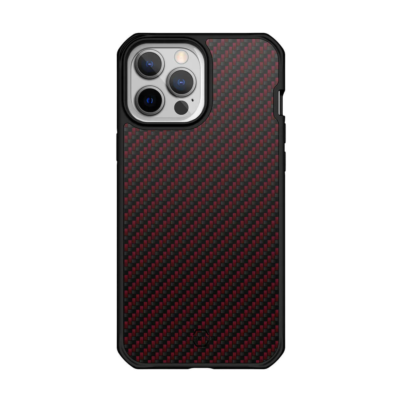Itskins Hybrid Mag Carbon iPhone 13 Pro Series Cover - Red Carbon And Red - Tashqila Itskins Hybrid Mag Carbon iPhone 13 Pro Series Cover - Red Carbon And Red - Tashqila